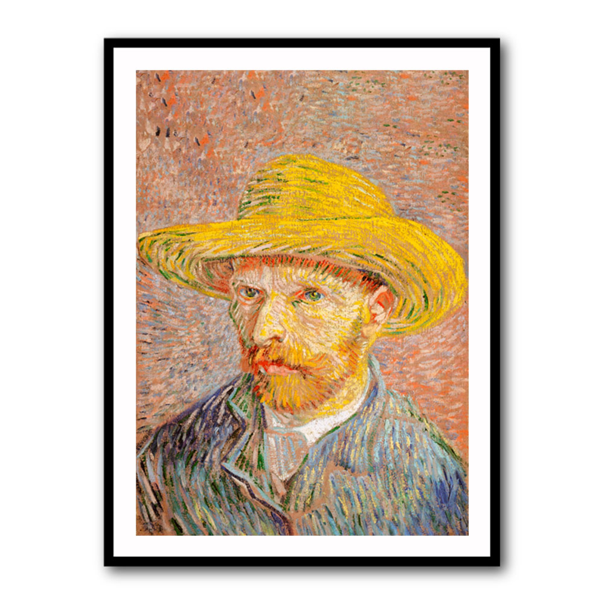 self-portrait-with-a-straw-hat-1887-by-vincent-van-gogh-wall-art
